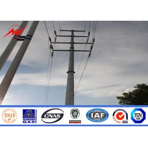 China 30 Ft 3mm NEA Galvanized Steel Power Pole For Overhead Line Project on sale