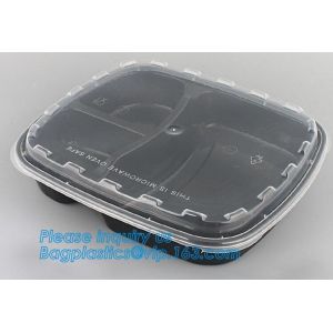 White Round Plastic PP Food container bento box heated disposable microwave
