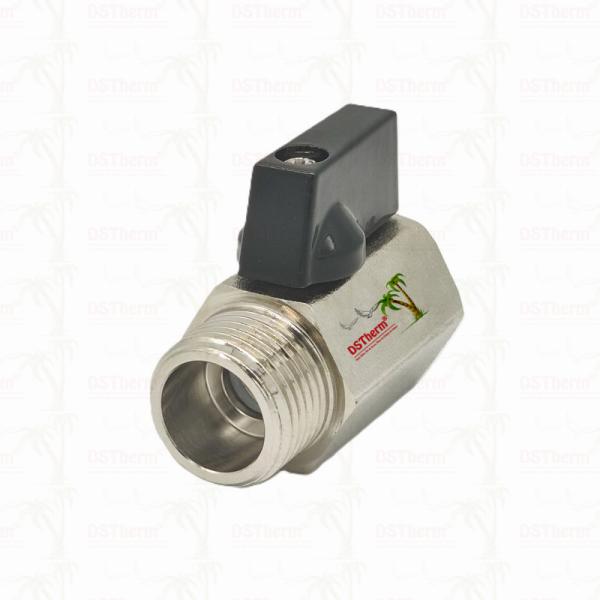 Nickel Plated Mini Ball Valve For Plumbing System 1/2'' Corrosion Resistance Space Efficiency