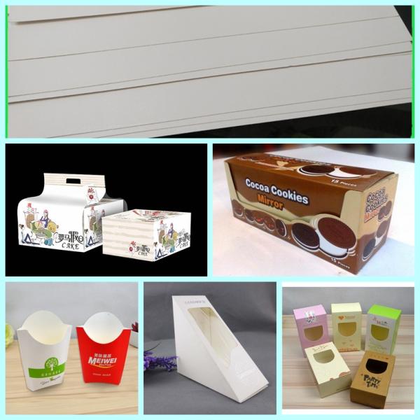 Food board for box 270g 295g 325g White High Bulk Food Grade Paperboard for Packaging