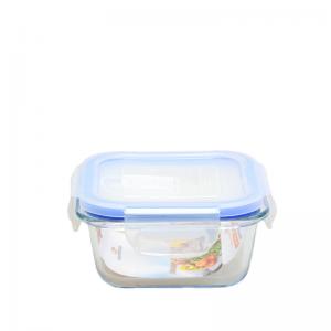 Cheap 300ML Square Glass Food Storage Containers BPA Free With Airtight Lids for sale