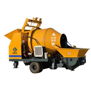 Hydraulic Concrete Mixer Pump / Cement Pumping Machine 40m3 Mobile Self Loading