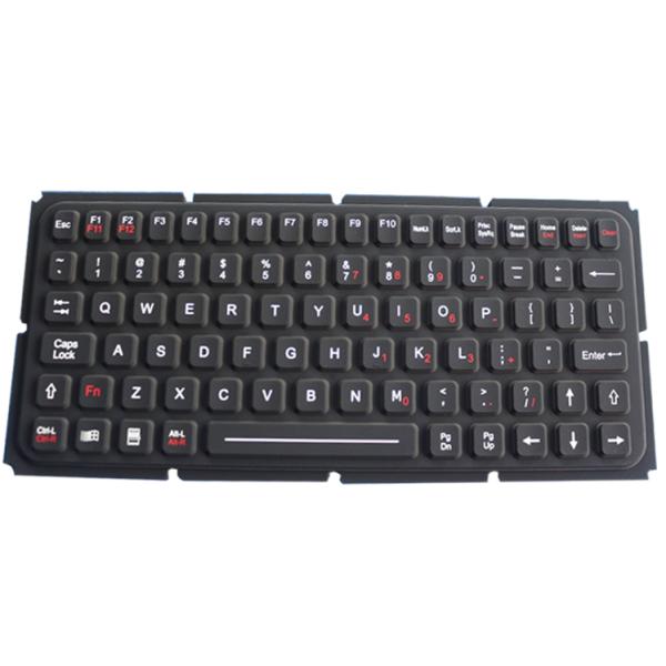 No Backlight 83 Keys Silicone Industrial Keyboard IP67 Metal Housing