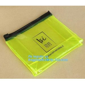 Pouch Slider plastic Zipper Folder PVC Clear cosmetic bag pencil pen packaging