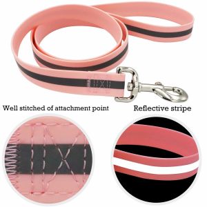 Comfortable Waterproof Unique Dog Collars And Leashes Reflective With Extra Loop