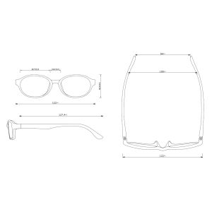 47mm Kids Antibacterial Glasses Gradient Color High Durability