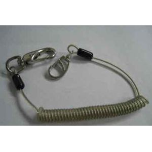 Transparent PU Coated Stainless Steel Wire Inside Tool Coiled Leash Holder w