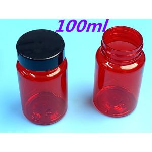 Round PET Medicine Bottles 30ml 60ml Medicine Empty Bottle With Cap