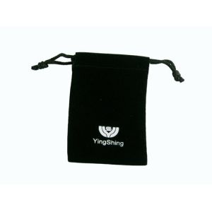 BSCI 135mm Velvet Drawstring Pouch Custom Mini Fabric Silkscreen Printed bag