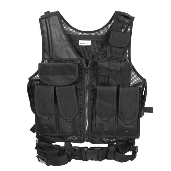 Quality Black Nylon Armor Tactical Gear Vests Bulletproof with Breathable wholesale