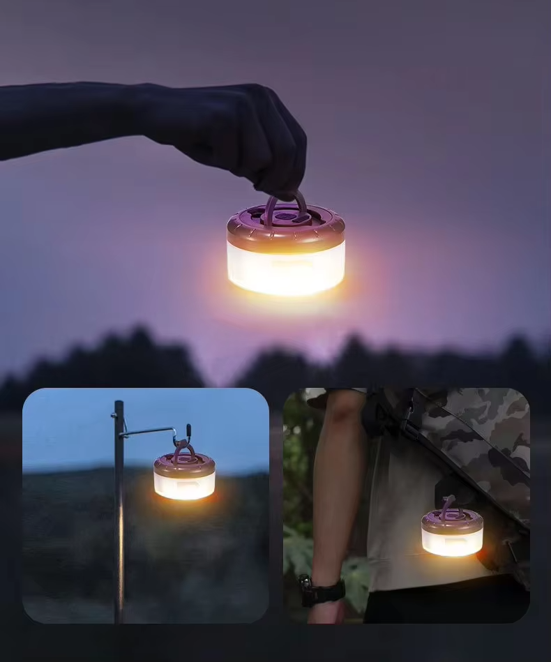 Waterproof and portable, RGB color light, camping light string, outdoor