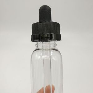 Smooth Surface Custom Logo Black Glass Dropper Bottles For Liquid Packaging