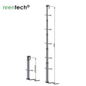 Cheap 6m pneumatic telescopic mast for mobile light tower/ telescoping mast for temporary lighting tower for sale