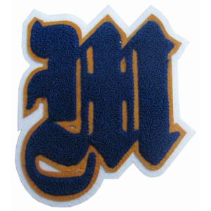 Heat Cut Border Single Felt Chenille Logo Patches 9C Color