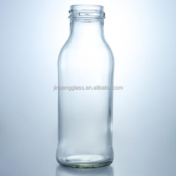 Metal Screw Cap 150ml 250ml 350ml 500ml Clear Glass Bottle for Cold Pressed Juice