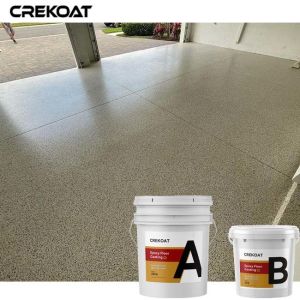 Safe Flakes Epoxy Resin Floor Coating With Custom Colors And Textures