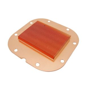 Passivation 650 Copper C1100 Skived Dense Fins Heat Sink For Led Lighting