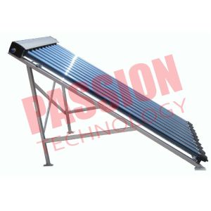 China Glass Wool Heat Pipe Solar Collector 24mm Copper Condenser Flat Roof on sale