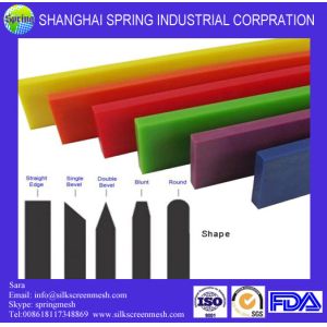 Screen printing squeegee for polyester silk printing mesh PU1
