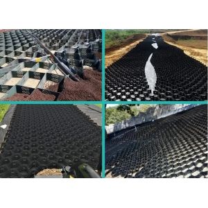Plastic Driveway HDPE Gravel Grid Geocells For Road Soil Stabilization Retaining