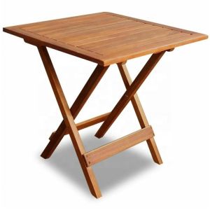 Small Folding Garden Table Side Patio Outdoor Coffee Tea Drinks Teak Wood Picnic