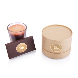 Customized Black Round Candle Boxes Matte Lamination UV Printing
