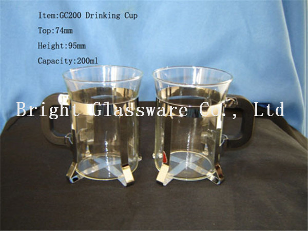Quality glass shot glass with handle for wholesale wholesale