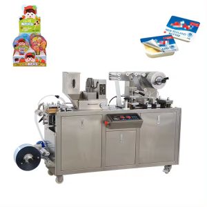 Servo Motor Driven Chewing Gum Mini Blister Packing Machine 35-55pcs/min