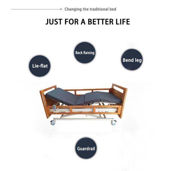 High-Quality Electrically Operated Wooden Bed with Rising Function