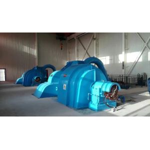 Efficiency Pelton Hydraulic Turbine Generator 6-10kV Cast Iron/Stainless Steel