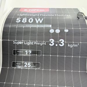 Short-Circuit Voltage 13.86A Portable 580W Thin Film Soft Solar Cell Panel