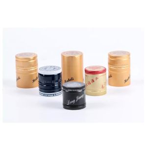 Non Refillable Bottle Stopper Aluminum Cover Lids With Colorful Ropp Wine Caps