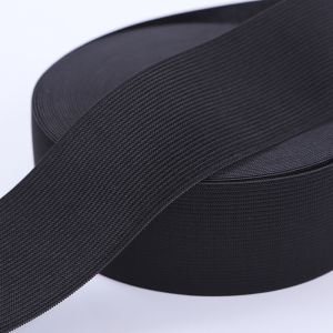 1mm Thickness Crochet Knitted Elastic Webbing Polyester Rubber Waistband For