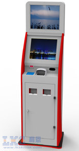 Camera Recorder LAN Cable Onwall Dual Screen Inforamtion All-in-1 Kiosk For