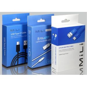 1000Pcs Pantone SGS Pantone Data Cable Packaging Box Electronics Kraft Paper