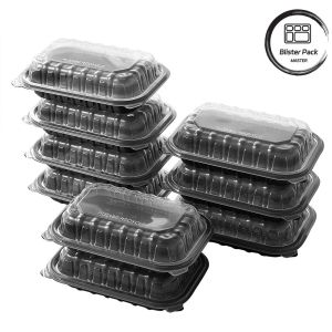 Disposable Transparent Plastic Clamshell Takeout Containers for Restaurants