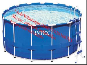 Cheap intex metal round shape above groun frame pool frame pool Commercial Inflatable Frame Pool for sale