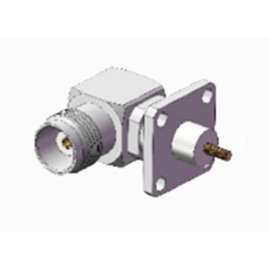 Durable TNC Female Right Angle Stainless Steel 4-hole Flange RF Connector