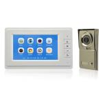 Recording 4 Wire Video Intercom System 7 Inch TFT Color With Support For Flat