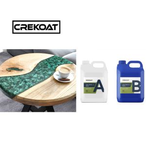 Brush Crystal Clear Table Top Epoxy Resin Hardener 2 Part Impact Resistant