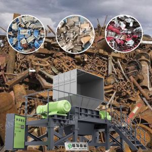 Double Shaft Scrap Metal Shredder Plastic Shredder Machines Multi Function