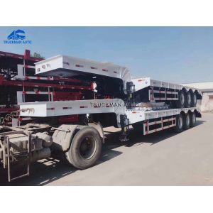 Automatic Welding FUWA Axle 50T Low Bed Semi Trailer
