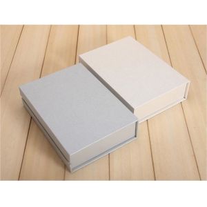 Creative Magnetic Lid Closed Clamshell Book Box Grey Cardboard For Men'S