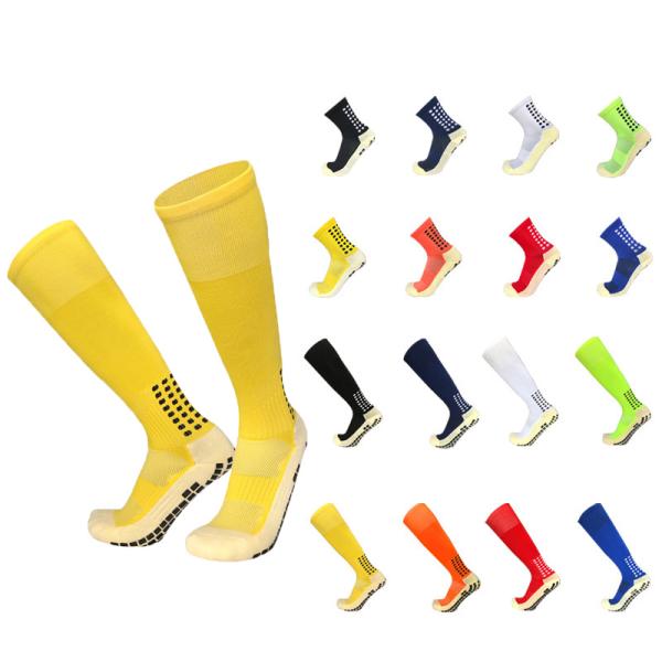 Medium Thickness Anti Slip Rugby Socks With Round Silicone Suction Cup Grip