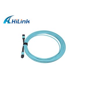 MPO Male To MPO Male Optical Breakout Cable 24 Cores OM4 10M Length For 40G QSFP