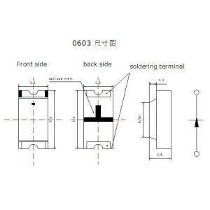 0603 RED SMD LED, LED CHIP, 1608 SMD LED, SUPER BRIGHT LED,LOW POWER LED