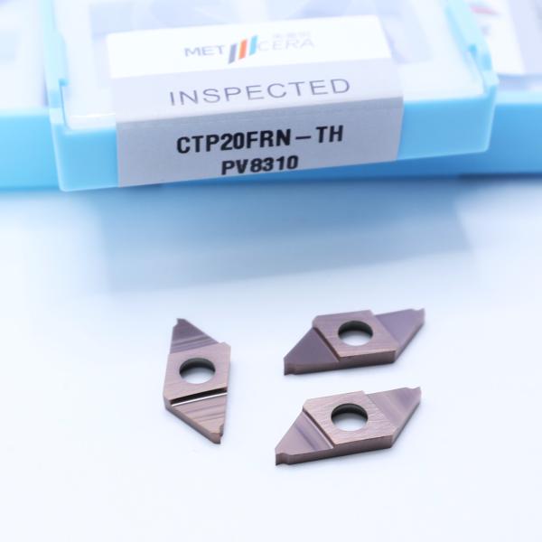 Quality High Hardness Bronze Carbide Insert For Cut Off CTP PVD Coated Parting Off Indexable Inserts Right Cutting CTP20FRN-TH wholesale