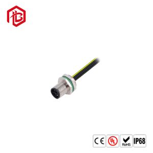 Waterproof Ip67 Straight Assembly Plug Cable Panel Mounted Pcb A D Code Female