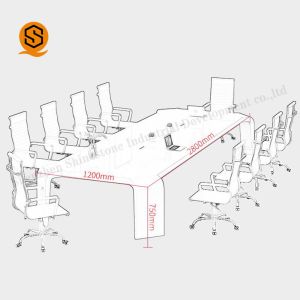Artificial Stone Solid Surface Conference Table With Seamless Joint