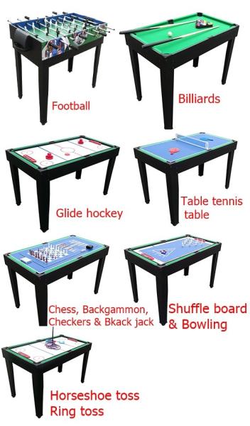 Quality 12 In 1 Multi Purpose Game Table Multicolor Design Table Tennis Pool Table wholesale